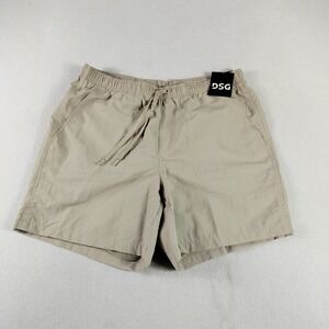 DSG Shorts Mens Medium Khaki Relaxed Fit Mesh Lined Water‎ Repellent Activewear